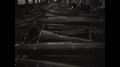 1940s: United States: Overhead Close Up View Of Metal On Production Line. Man