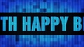 11th Happy Birthday Front Text Scrolling Led Wall Pannel Display Sign Board