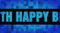 12th Happy Birthday Front Text Scrolling Led Wall Pannel Display Sign Board