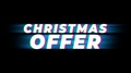 Christmas Offer Text Vintage Glitch Effect Promotion.