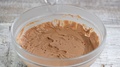 Mixing Cream With Chocolate To Make Filling Or Frosting