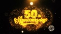 50th Happy Anniversary Wishes Greetings Card, Invitation, Celebration Firework
