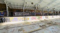 Creative Colorful Graffiti On Wall And Swimming Pool In Old Abandoned Building -