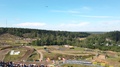 Panning Of Motocross Cup, Mxgp Of Sweden, Audience Sitting On Green Hill