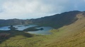 Extinct Caldeirao Volcano And Two Lakes On The Floor Of Huge Caldera. Aerial Of