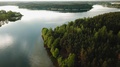 Aerial View Of Grill Smoke At The Shore Of Wdzydze Lake In Poland.