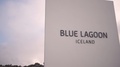 Handheld Shot Of Blue Lagoon On Sign Board