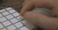 Man Works At Computer Keyboard And Mouse Close Up