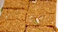 Closeup Shot Of Indian Sweet Name Of Mawa Barfi (Sweetened Gram Flour