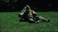 Farragut State Park Idaho Usa-1967: Man Grass Back Pack Roll On The Ground