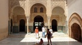 Visitor Walk To Gilded Room, Cuarto Dorado, Alhambra, Granada, Spain
