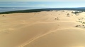 Aerial Unique Desert Shallow Sandbank Coastal Relief Russia Lena River Sakha 4k