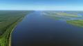 Helicopter Lena River Wide Channel Delta Russia Nature Taiga Forest Open Space