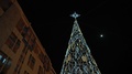 Night Garlands And Christmas Tree For The New Year In The Portuguese City Of