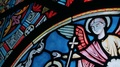 Stained Glass Windows. Glass Decorated With Different Colors