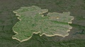 Targovishte Extruded. Bulgaria. Stereographic Satellite Map
