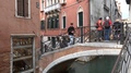 Europe Italy Venice San Marco Gondola Under Canal Bridge Ponte Duodo O Barbarigo