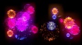 Bright And Colorful Fireworks Celebration Realistic 3d Animation