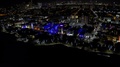 Aerial Reveal Flying Away Miami Beach Night