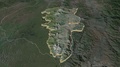 Bolivar Extruded. Ecuador. Stereographic Satellite Map