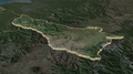 Carchi Extruded. Ecuador. Stereographic Satellite Map