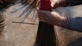 Vietnamese Woman Puts Newly Made Incense Sticks For Drying In The Sun Before