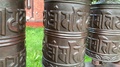 Rotating Nepalese Traditional Metal Prayer Wheels With Mantra Om Mani Padme Hum