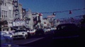 Saint Francis Kansas-1959: View Of Blue And Red Streamers Over Traffic On A