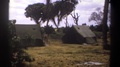 Kenya-1969: Panoramic View Of Tents And Huts In The Middle Of The Forest Under
