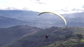 Tandem Or Twin Paragliding Pilots Airline Over Provincial Site At High Altitude