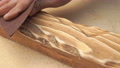 Wood Sanding. Man Sanding Wood. Wood Processing By Hand Sanding. Home Workshop
