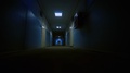 Hospital Or Laboratory Corridor Point Of View Of Walking Down Ominous Scary