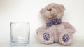 Teddy Bear And Beer, Alcohol And Toy On A White Background