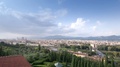 Landscape Big Total Of Florence Italy. Time Lapse, Fasting Clouds.