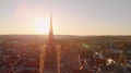 Pfaffenhofen An Der Ilm Church And Scaffolding At Dawn With Bright Big