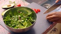 Close Up Person Preparing Fresh Vegan Salad In Kitchen - 8 Sec
