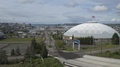 Tacoma Dome In Tacoma, Washington With Empty Surroundings Due To Covid-19