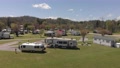 Fifth Wheel And Trailers At Local Campground On Sunny Day, North Carolina