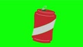 Canned Drink Hand Drawn Animation Green Screen. Explanatory Icons For Video E