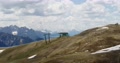Selva Val Gardena, Italy - June 1.2020: Col Rodella Chairlift Station Hill