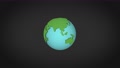 Cartoon Earth. 4k 3d Animated Cute Cartoon Planet Earth Spinning. Seamless