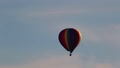 Rainbow Hot Air Balloon Ascends Slowly Slight Left Fades Out And Off