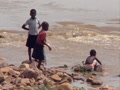 Pond5 Children by the river at zululand