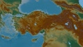 Siirt Location. Turkey. Relief Map - 852x480px