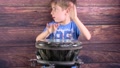4k 50fps Child Plays Darbuka With His Hands