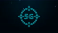 Glowing Neon Line 5g New Wireless Internet Wifi Connection Icon Isolated On