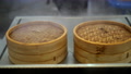 Chef Open Dim Sum Bamboo Basket In Steamer Chinese Cuisine