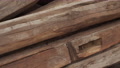 Close-Up Of Roof Joists And Beams 4k Panning Footage