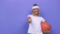 Young Basketball Player Woman Smiling And Raising Thumb Up