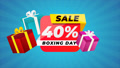 Boxing Day Sale 40 Percent Blue Background